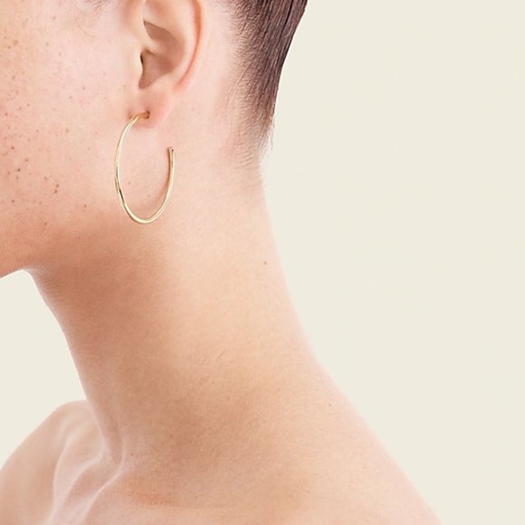 NWT J. Crew Silver Hoop Earrings (2) pair! - Picture 6 of 6